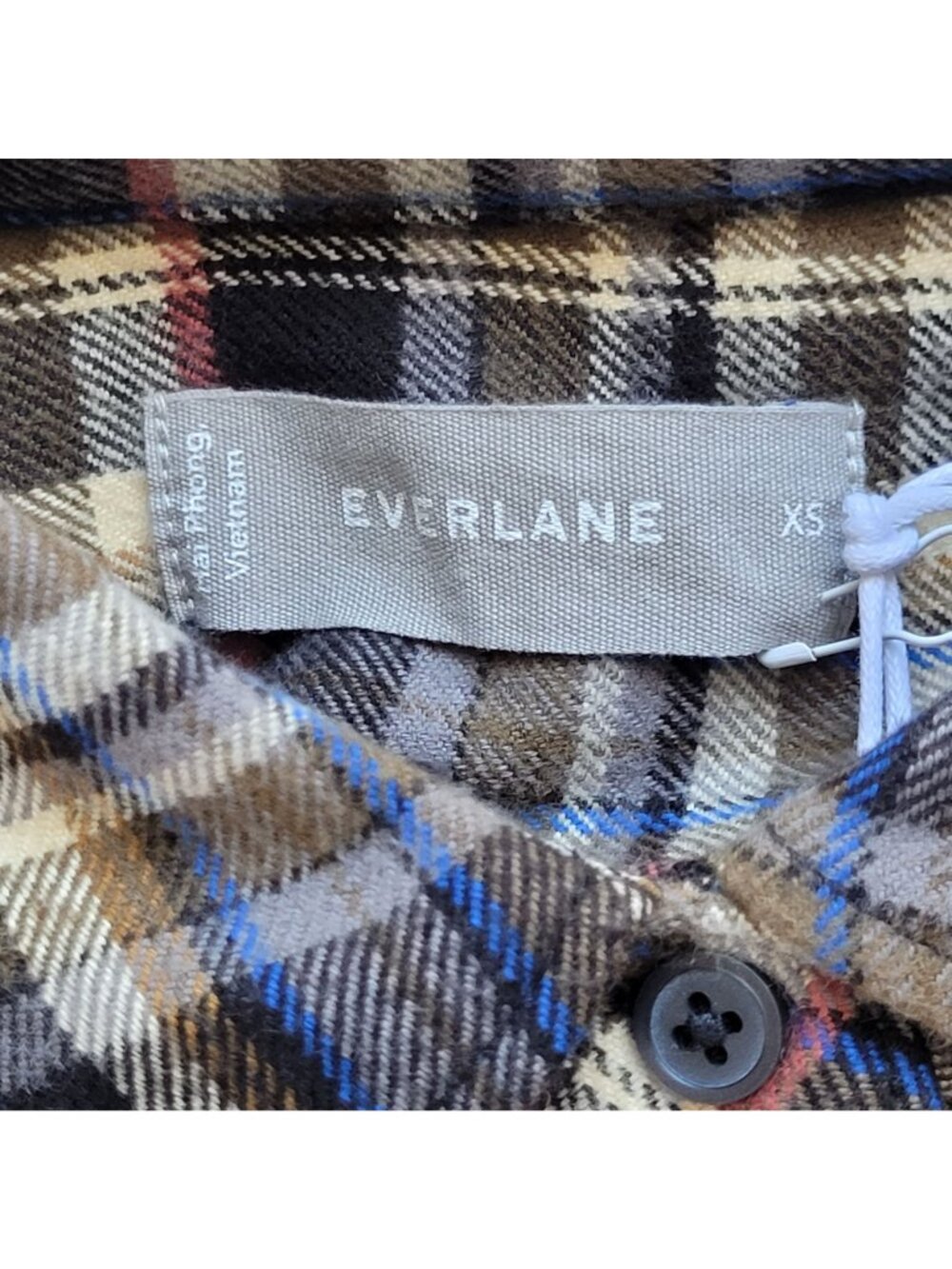 Everlane The Boxy Flannel Shirt Womens Size XS Multi Plaid Button Down NWT - Picture 7 of 11